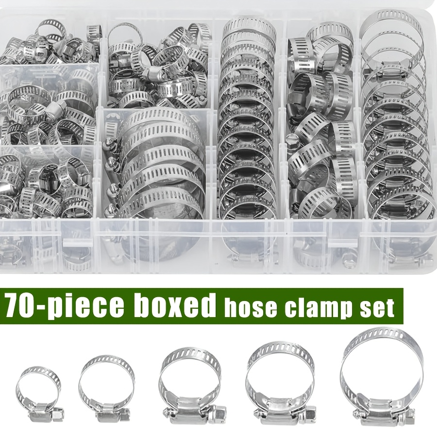 TEMU Set da 70 pezzi di stringitubo, kit combinato di utensili , dotato di anelli di fissaggio di diverse misure, per fissare di tubi flessibili e