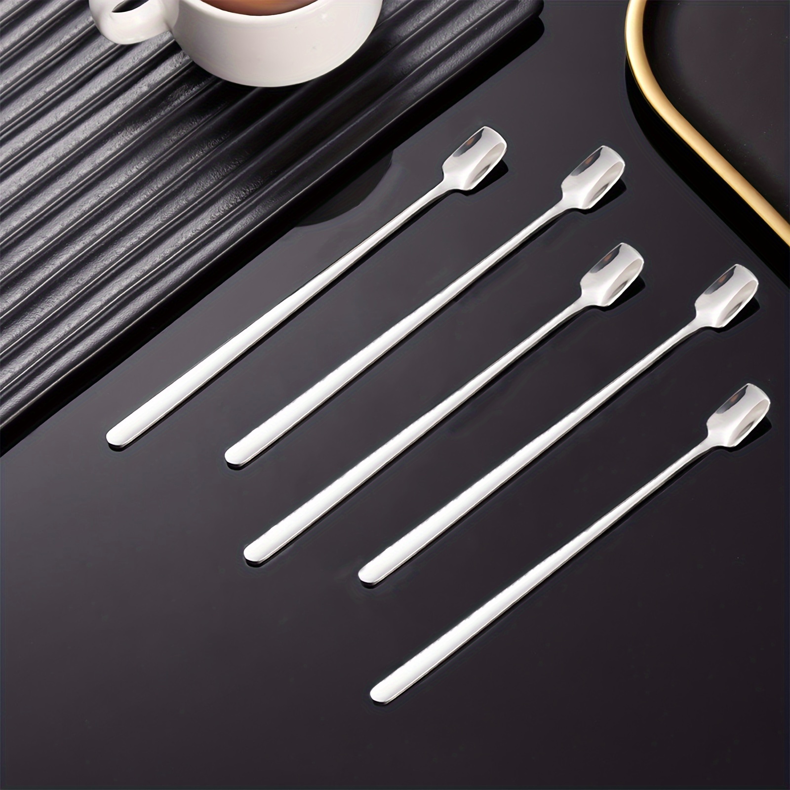 

5-piece Stainless Steel Candle Wax Mixing Spoons Set - 6.69" Long Handle For Easy Melting & Crafting Wax Melter For Candle Making Wax Molds For Candle Making