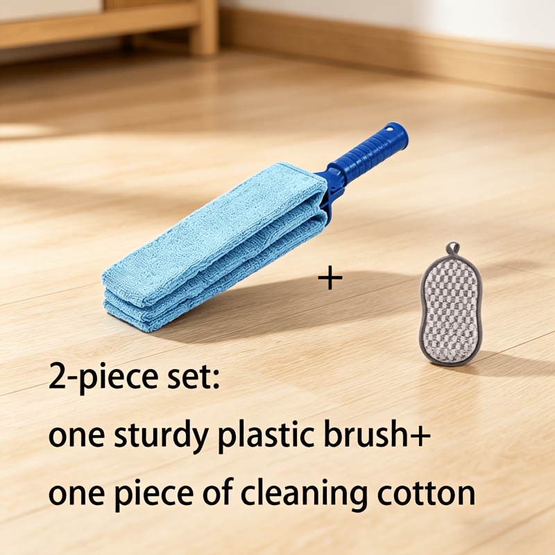 TEMU 2pcs Set: A Sturdy Plastic Brush And Cleaning, Designed Specifically For Cleaning Blinds, Vents, And Narrow Areas, With An Ergonomic Handle