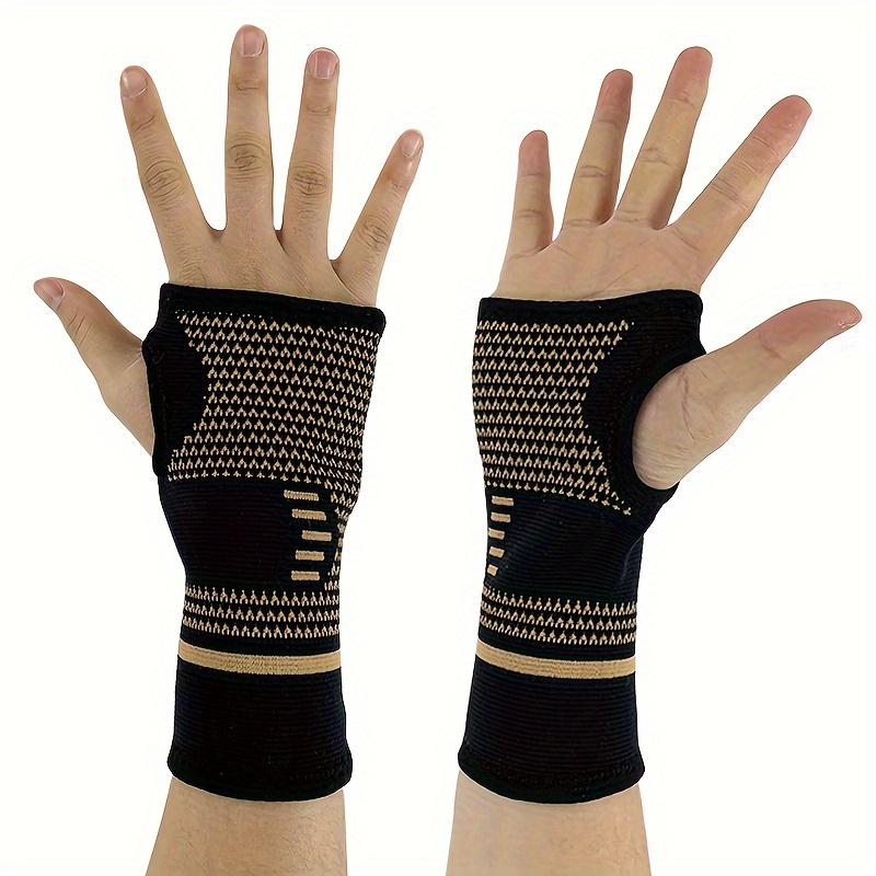 1 Par Guantes Compresión Guantes Sin Dedos Mujeres Hombres - Temu