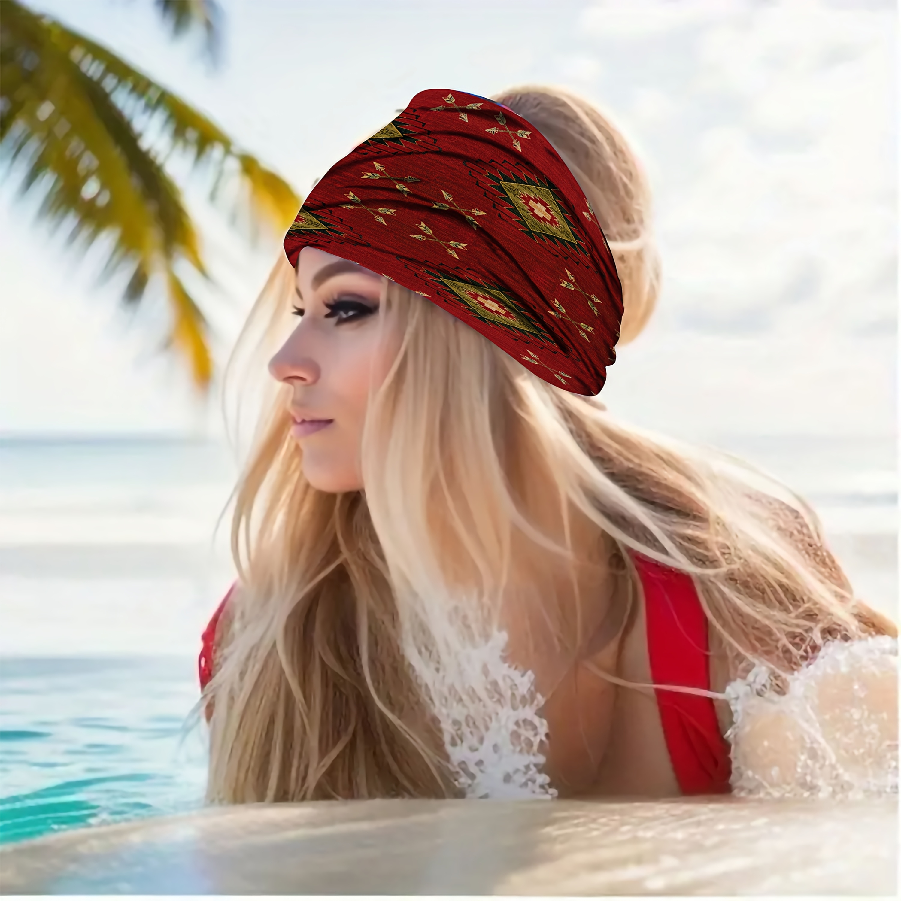1/4/8pcs Bohemian Ethnic Style Women'S Headbands, Soft And Comfortable, Sweat-Absorbent Bands for Yoga, Fitness, And Daily Wear