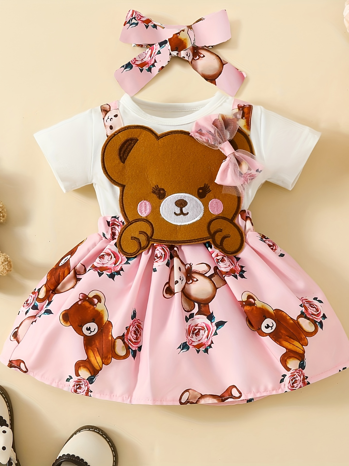 baby girl bear dress sold on Temu United States