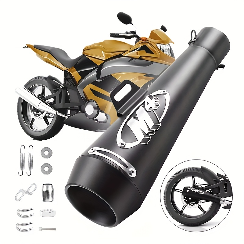 Tuyau D'Échappement Moto Universel 51mm Fibre De Carbone - Style Court Pour Scooter Et Rue