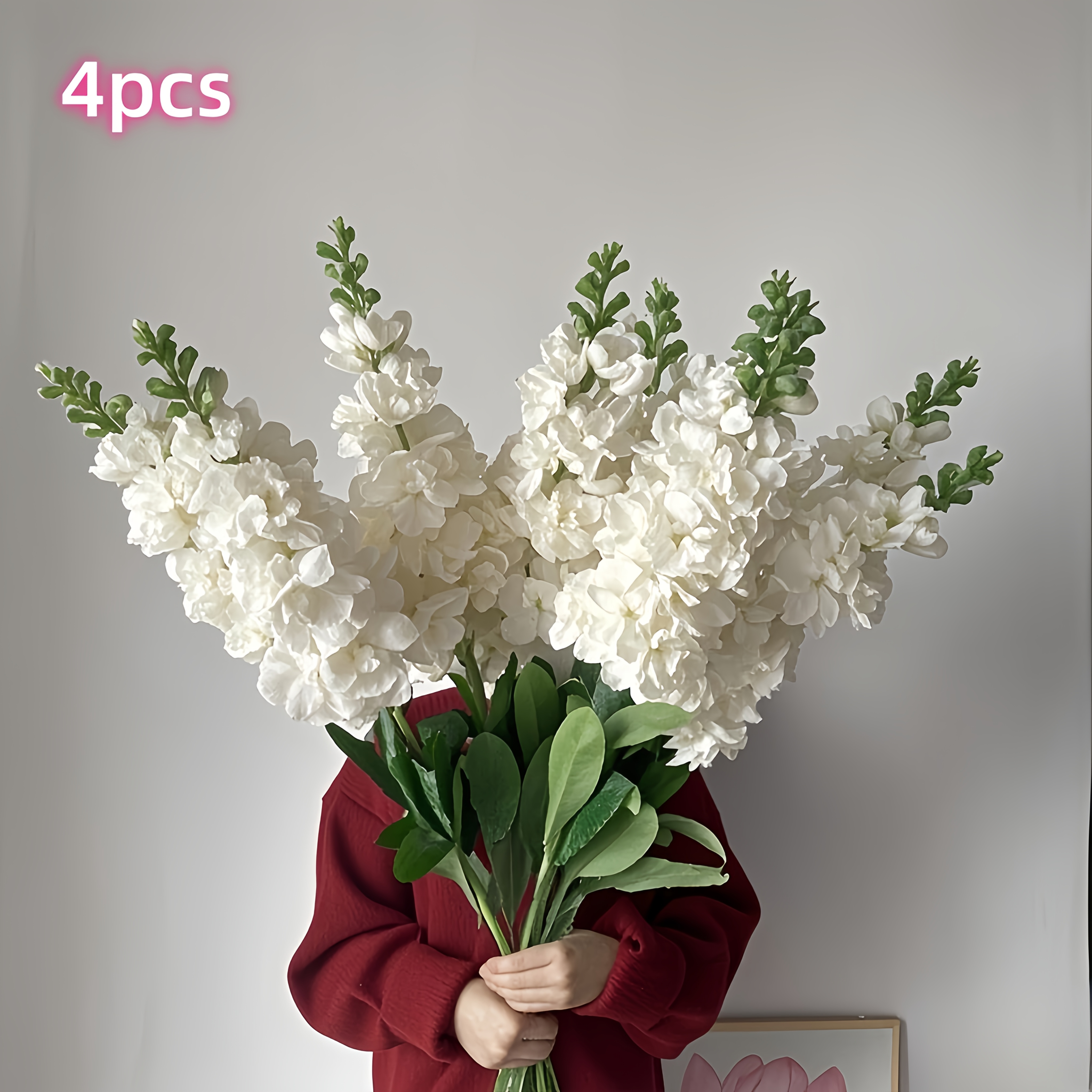 4pcs - Artificial Violet And Climbing Rosemary, And Non Fading Outdoor Simulation Flowers, Suitable For Gardens, Homes, Weddings, Living Rooms, 's Day, Valentine's Day, Easter, Mother's Day