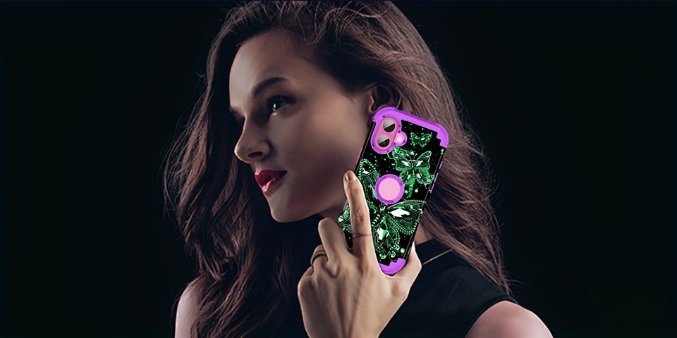 Protective Phone Case Suitable for iPhone SE 2020, 2022, 7, 8, 11, 12, 13, 14, 15, 16 Plus, Pro, Pro Max, Featuring Three Layers Of Glow-in-the-dark Heavy-duty Shockproof Protection, Full Coverage, Durable Hard PC + Soft TPU Material