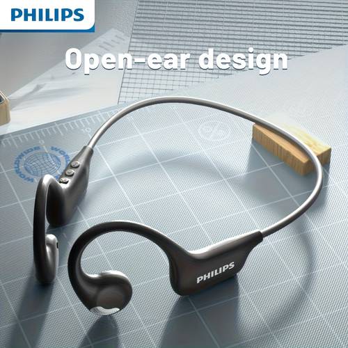 zdjęcie przedmiotu bezprzewodowe słuchawki philips bt5.3, sportowe słuchawki douszne z wbudowanymi mikrofonami, z paskiem na szyję, słuchawki z efektem dźwięku stereo, odpowiednie do biegania, numer modelu taa1708