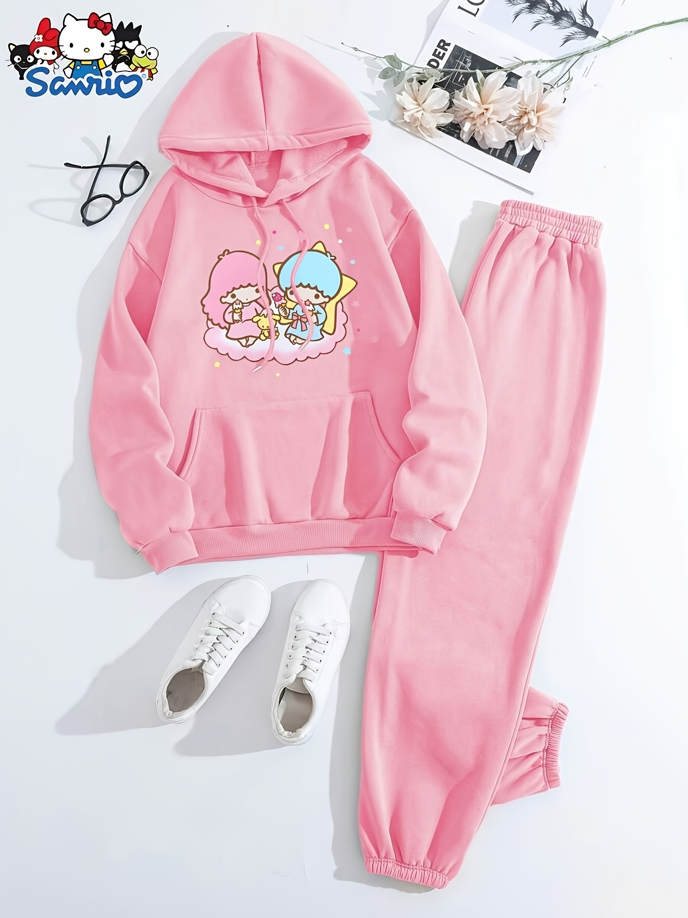 Conjunto de Piezas Sudadera con Capucha y Pantalón, Ropa para Mujer