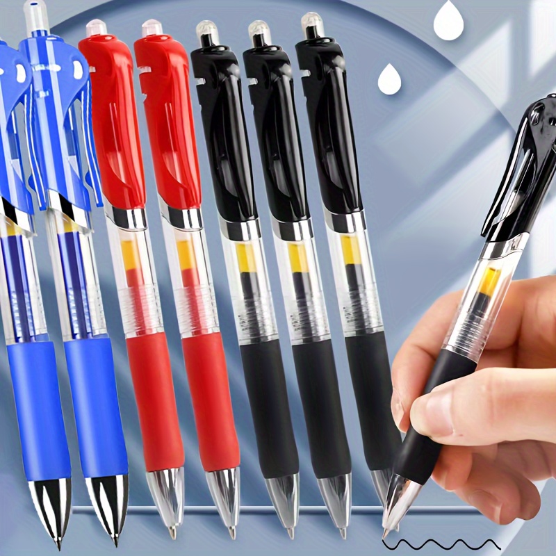 

24pcs Clear Push Gel Pen Set With 0.5mm Medium Tip - For Office And School Use (3 Pens + 21 Refill)