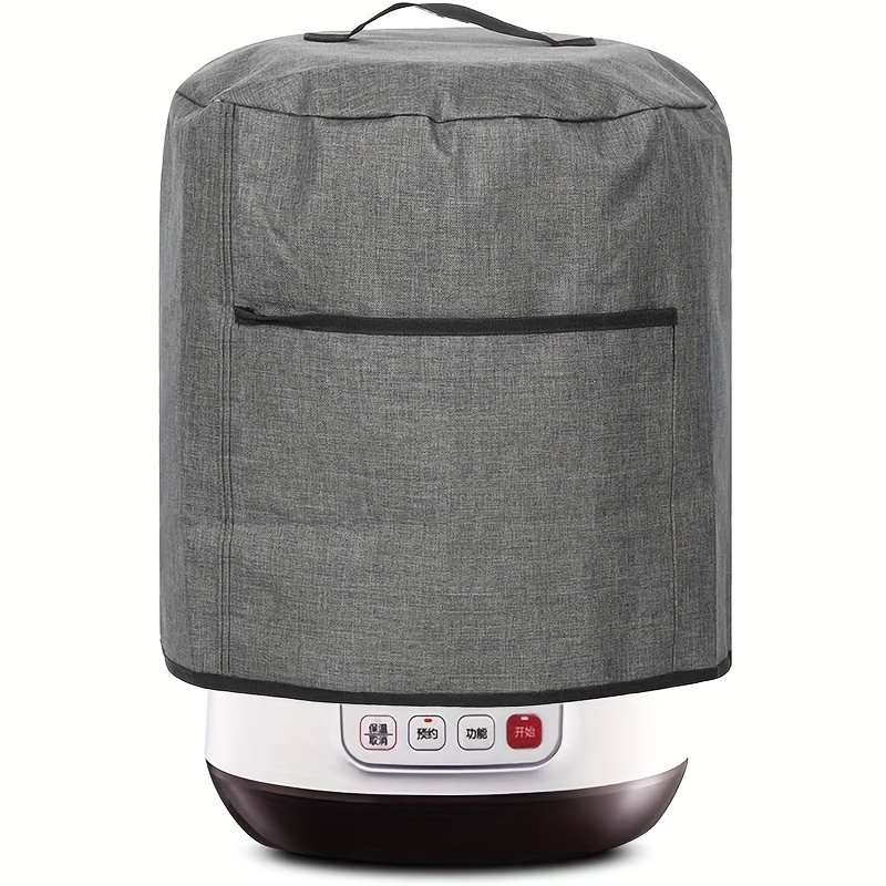 

1pc Air Fryer Dust Cover, Waterproof Insulated Protective Cover Bag With Pocket And Handle For Electric Pressure Cooker Air Fryer Rice Cooker Steamer, 38x38.7cm/14.96x15.24 Inch (grey)