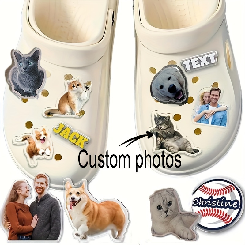 

Custom Photo Shoe Buckles Fashionable And Cute Diy Color Photo Shoe Jewelry Printed Pets Couples Pictures Personalized Accessories Unique Birthday Gifts Christmas Gifts For Family