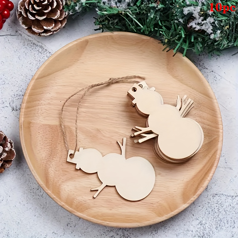 

10- Wooden Snowman Cutouts, Diy Wood For Painting & Customizing, Christmas/'s/ Ornaments, Wood Slices , 2.7 - & Decor