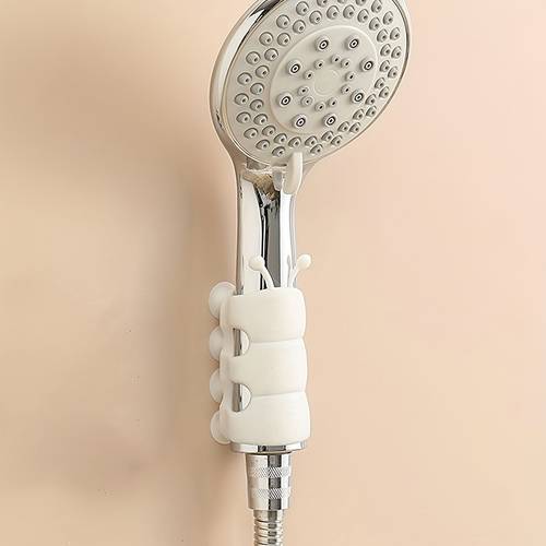 4pcs silicone suction cup shower holder for handheld sprayers without drilling strong that damage walls movable fixed base bathroom shower additions