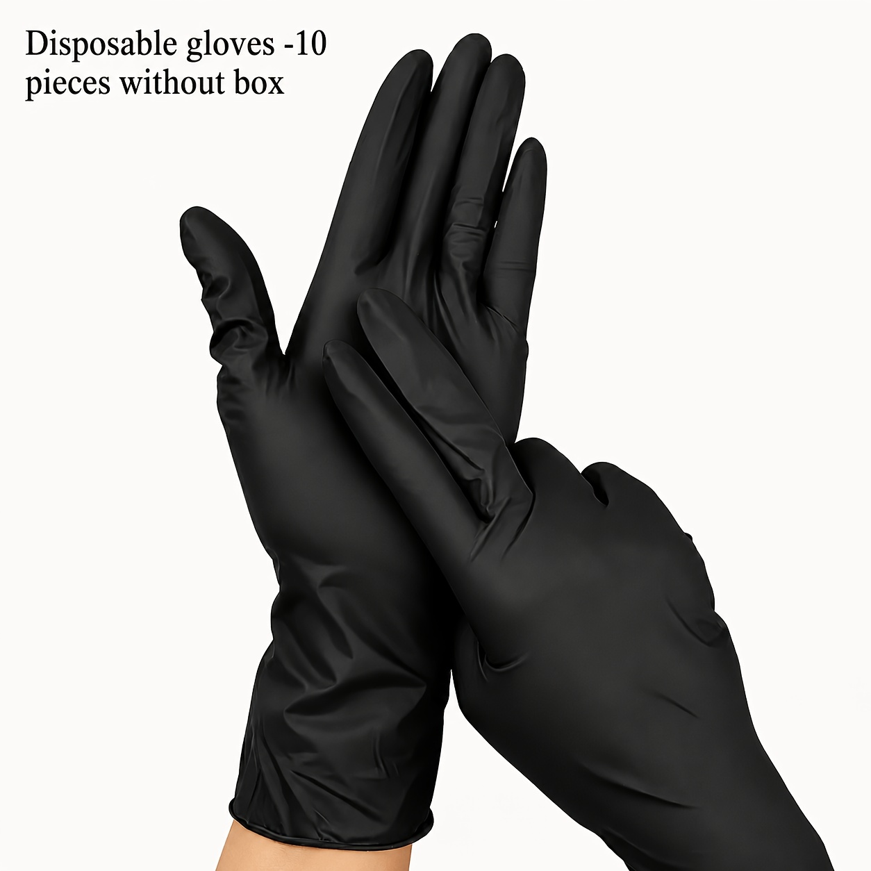 TEMU Black Pvc Composite Nitrile Disposable Gloves, Powder-free -free Multipurpose Gloves For Home Cleaning, Auto Repair, Pet Grooming And, Sizes