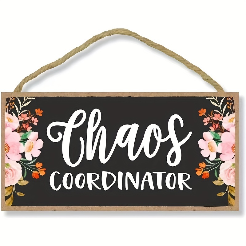 1pc Coordinator, Office Wooden Art Decor, Hanging Decorative Wall Sign