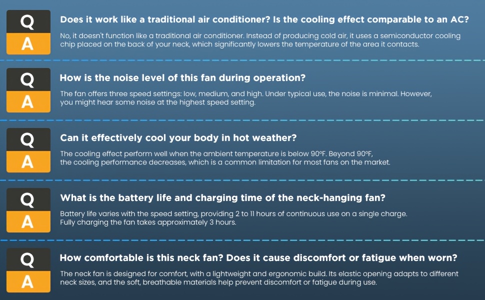 portable wearable neck fan with 360 surrounding cooling plate quiet usb rechargeable air conditioner for men women 4400mah battery 3 adjustable     ideal for outdoor activities office use cooling plate hanging neck fan details 5