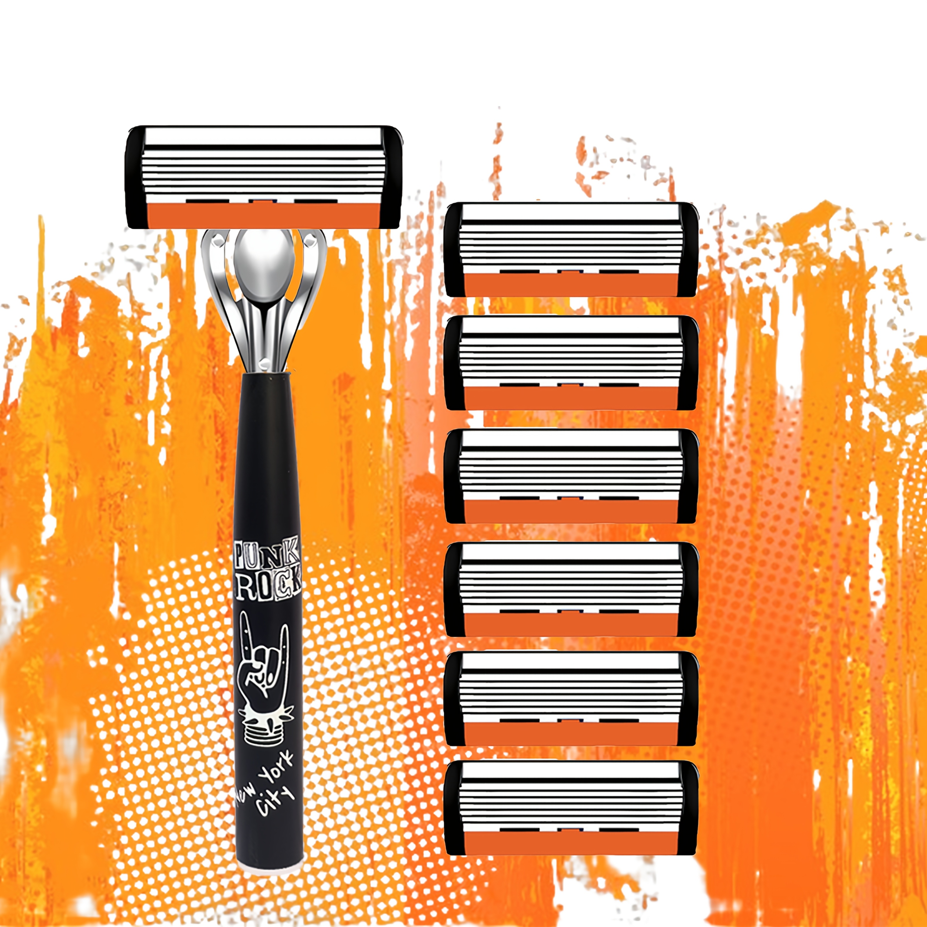 E-shop Premium Retro Rasierer-Set – Ultra-Scharfe 6-Lagen-Klingen, Austauschbare Köpfe – Perfektes Geschenk zum Vatertag und Geburtstag mit