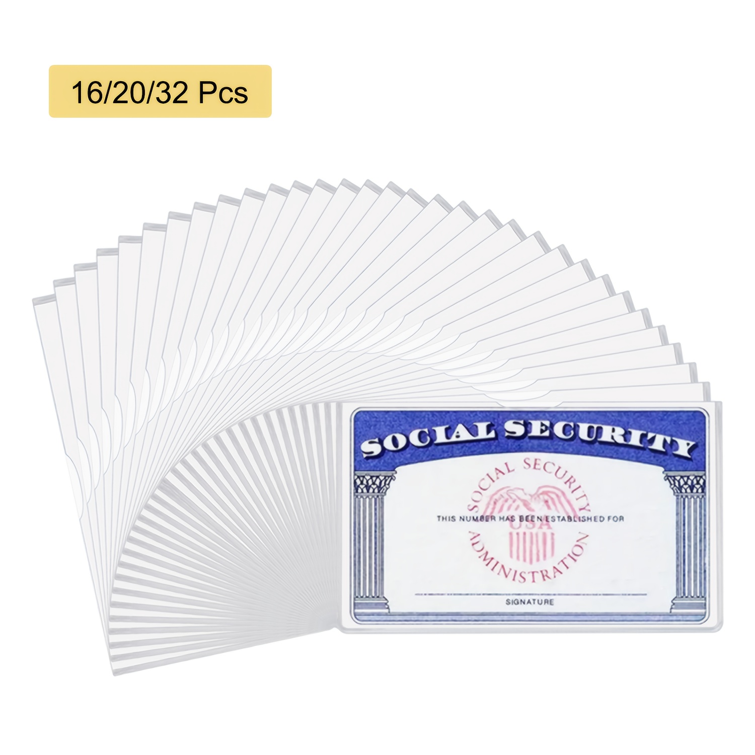 

16/20/32pcs Social Protector - 31 Mil Strong And Clear Card Sleeves, Protector, And Credit Card Holder - 20pcs