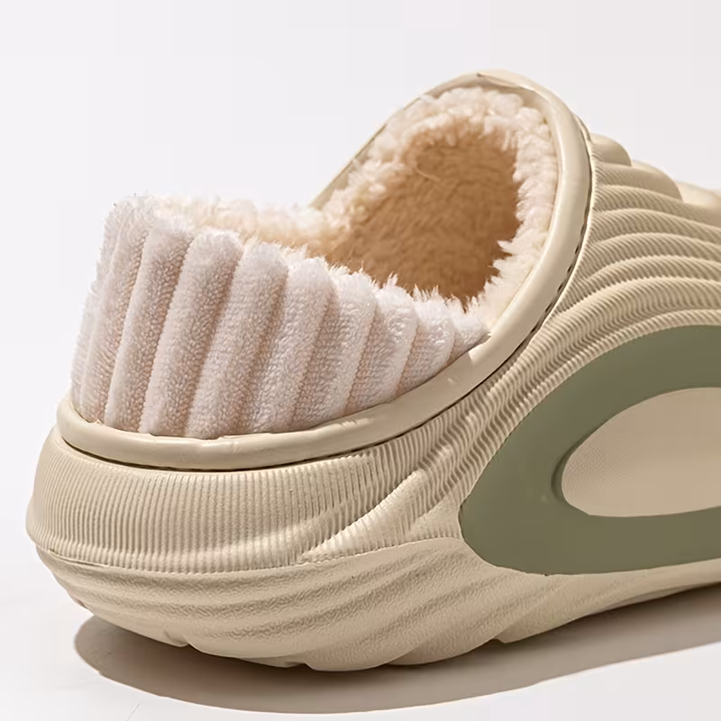 fleece lined for men women warm winter slippers cozy house shoes fuzzy slippers indoor outdoor shoes lined with lightweight eva sole for home garden and casual wear wide fit shoes Product details 5