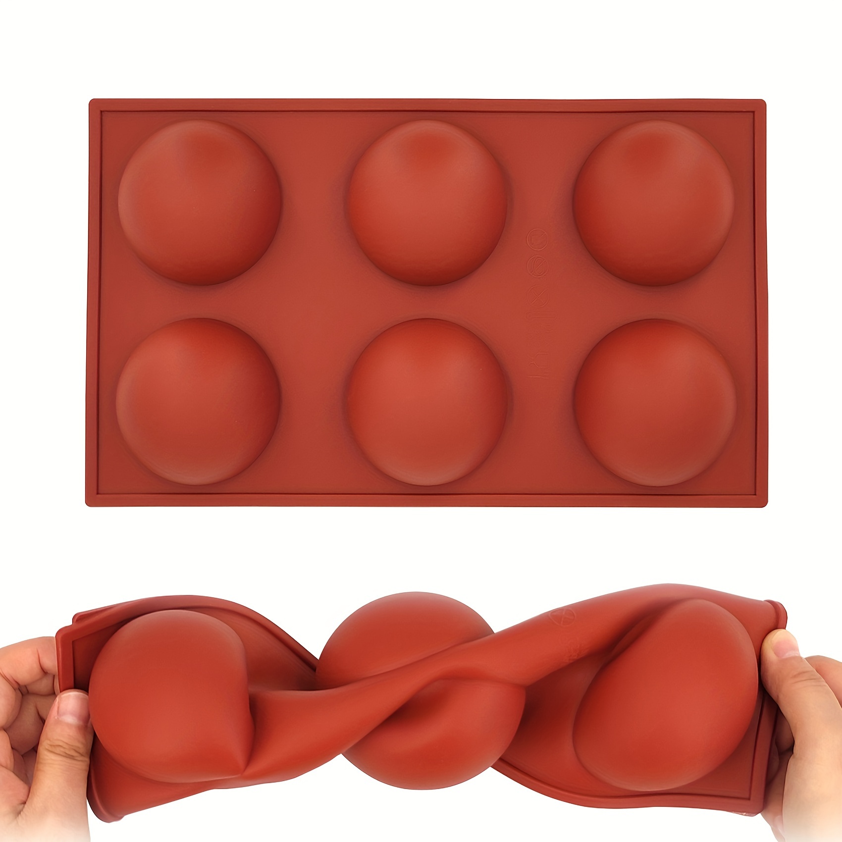 Half Spherical 6 Cavity Silicone Mould