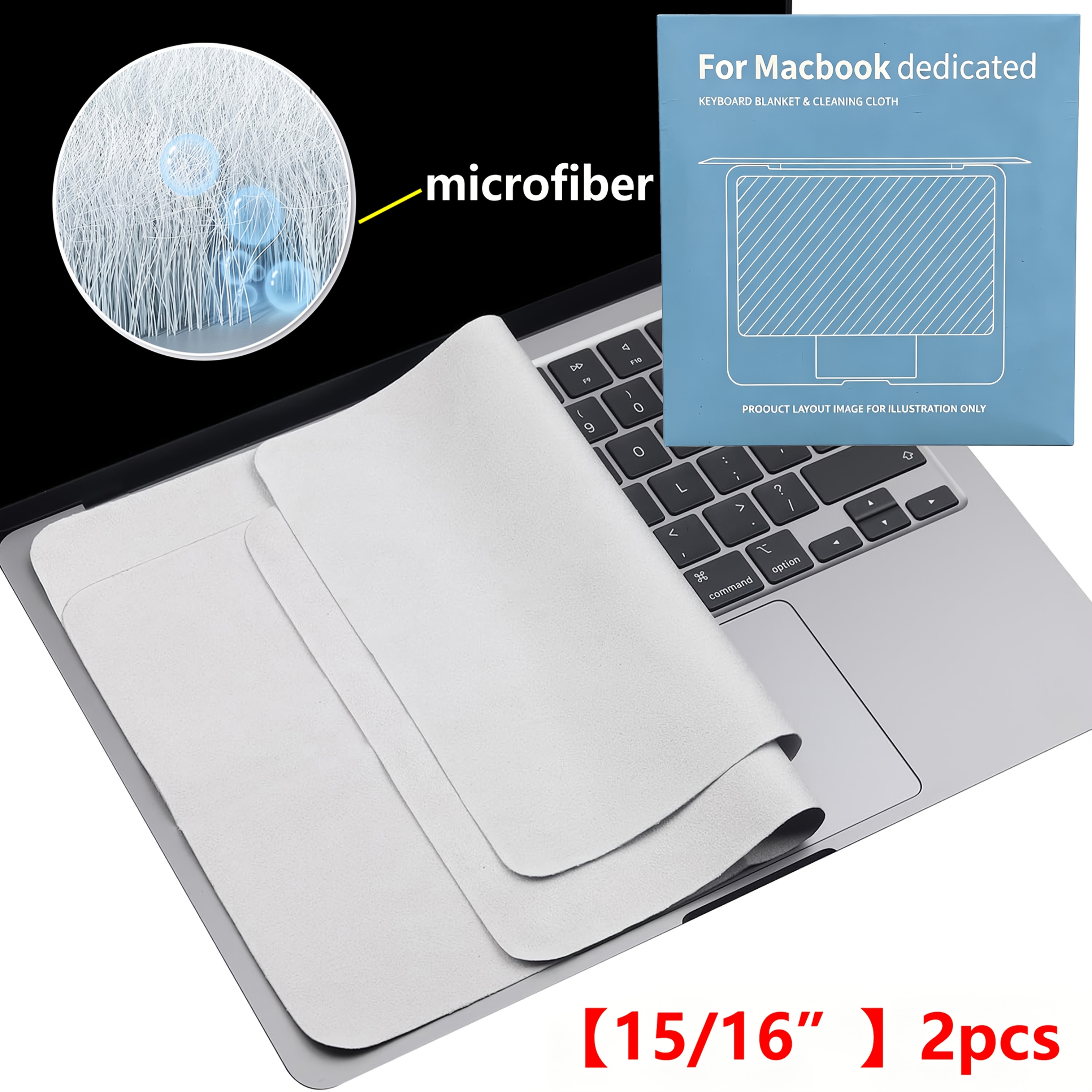 TEMU Chiffon de nettoyage en microfibre pour /13/14/15/16 pouces, convient pour écran d'ordinateur portable, , objectif et lunettes - Chiffon pour