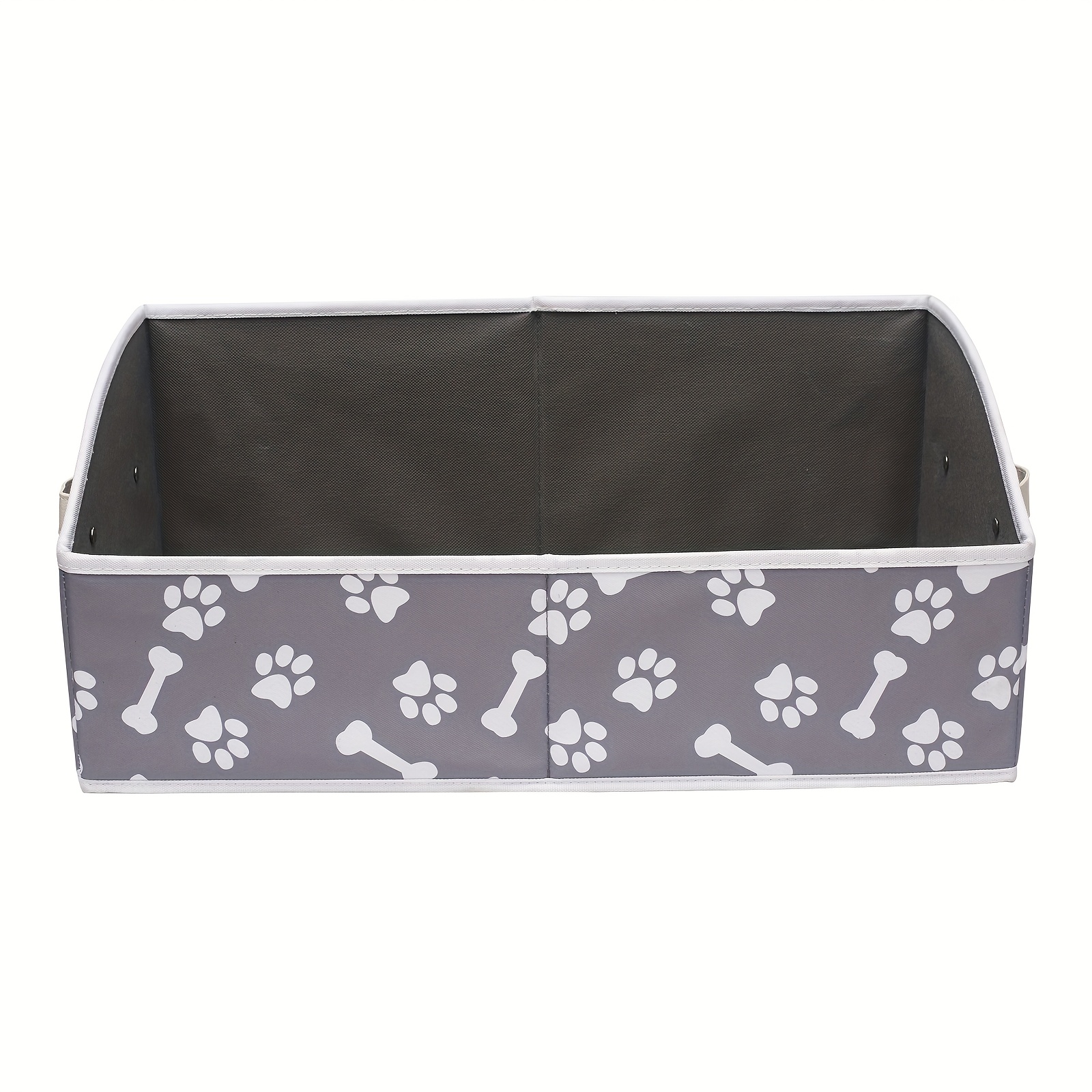 TEMU Spacious Collapsible Storage Bin For Dog Toys - Trapezoidal Fabric Organizer With Handles For Toys, Clothing, And Additions - Foldable , Without Battery