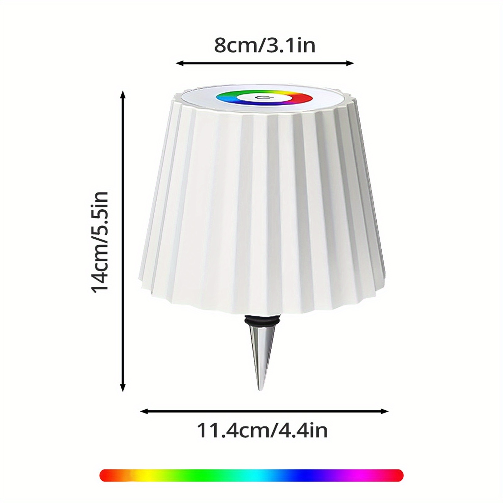 LED Wireless Bottle Light with RGB Mode and Stepless Dimming