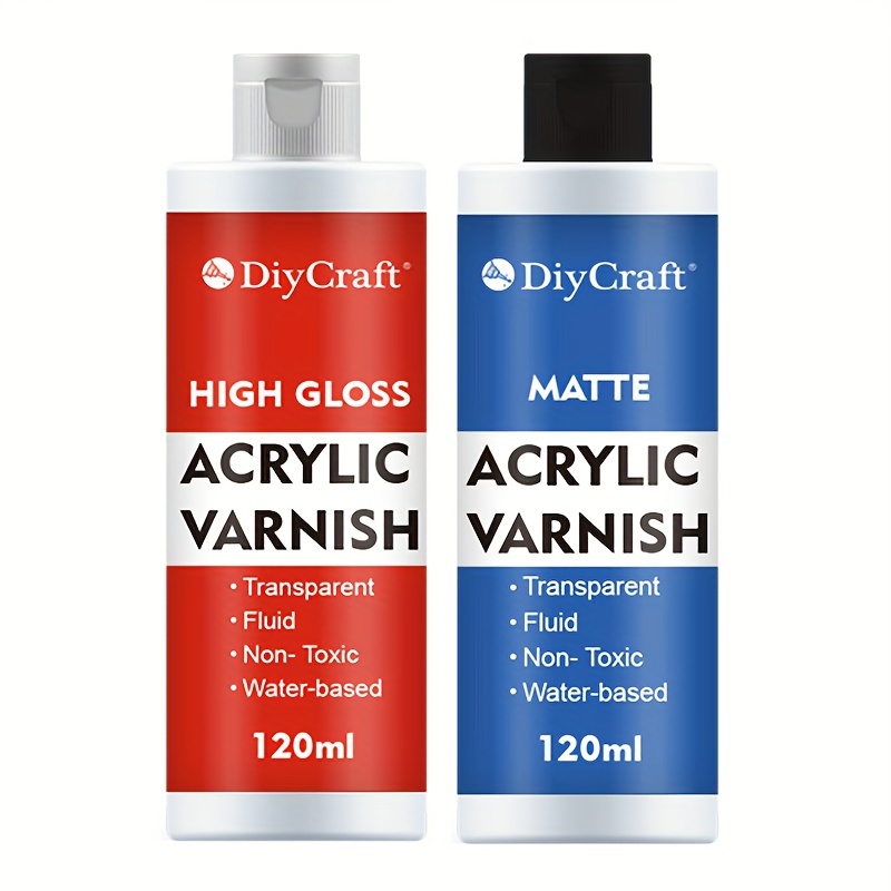

non-yellowing" Acrylic Paint Varnish - Matte & Gloss Finish, Non-toxic Clear Coat For Artwork Protection, Prevents Yellowing & Cracking