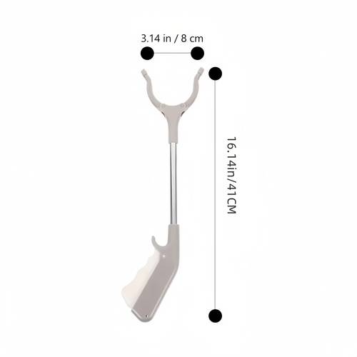 dreifach-faltbarer , extra-langer 43-zoll klappbarer müllgreifer mit magnetspitze, multifunktionale kehrzange, leichter teleskoparm, flexibles in mehreren winkeln, für schlafzimmer, küche, terrasse, bodenreinigung