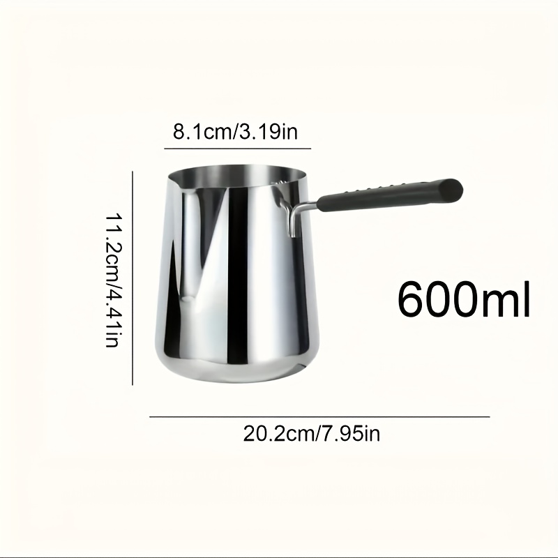 Stainless Steel Turkish Coffee Pot| Traditional Coffee Pot| Suitable For Stove Use| Mocha Pot With Milk Heating Function| Home Use Espresso Coffee Making Tool