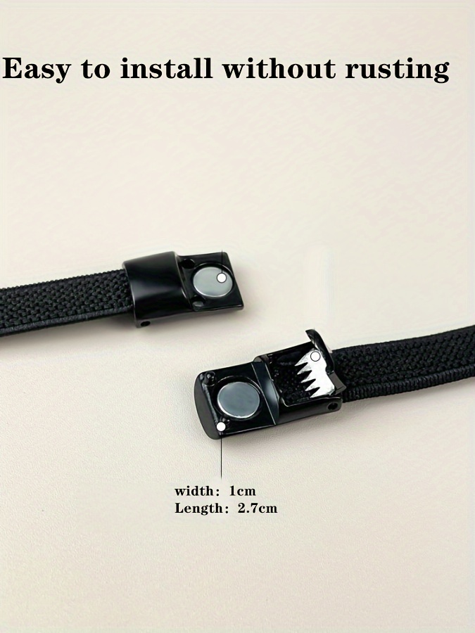 1 Pair 8mm Mesh Elastic Laces with Magnetic Buckle, Casual Polyester Lightweight Woven Shoelaces, Solid Color, Easy No-Tie Lazy Shoelaces for Sneakers and Shoes