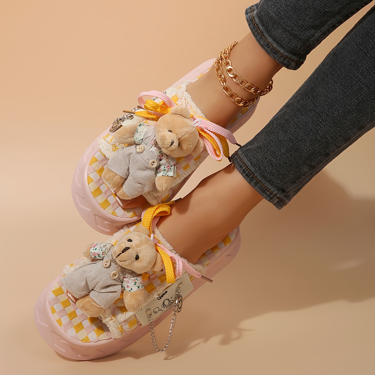 BH-JJSMGS Pillow Slippers For Women And Men, Cloud Slides Shower Sandals House Shoes Comfy And Cushioned Thick Sole