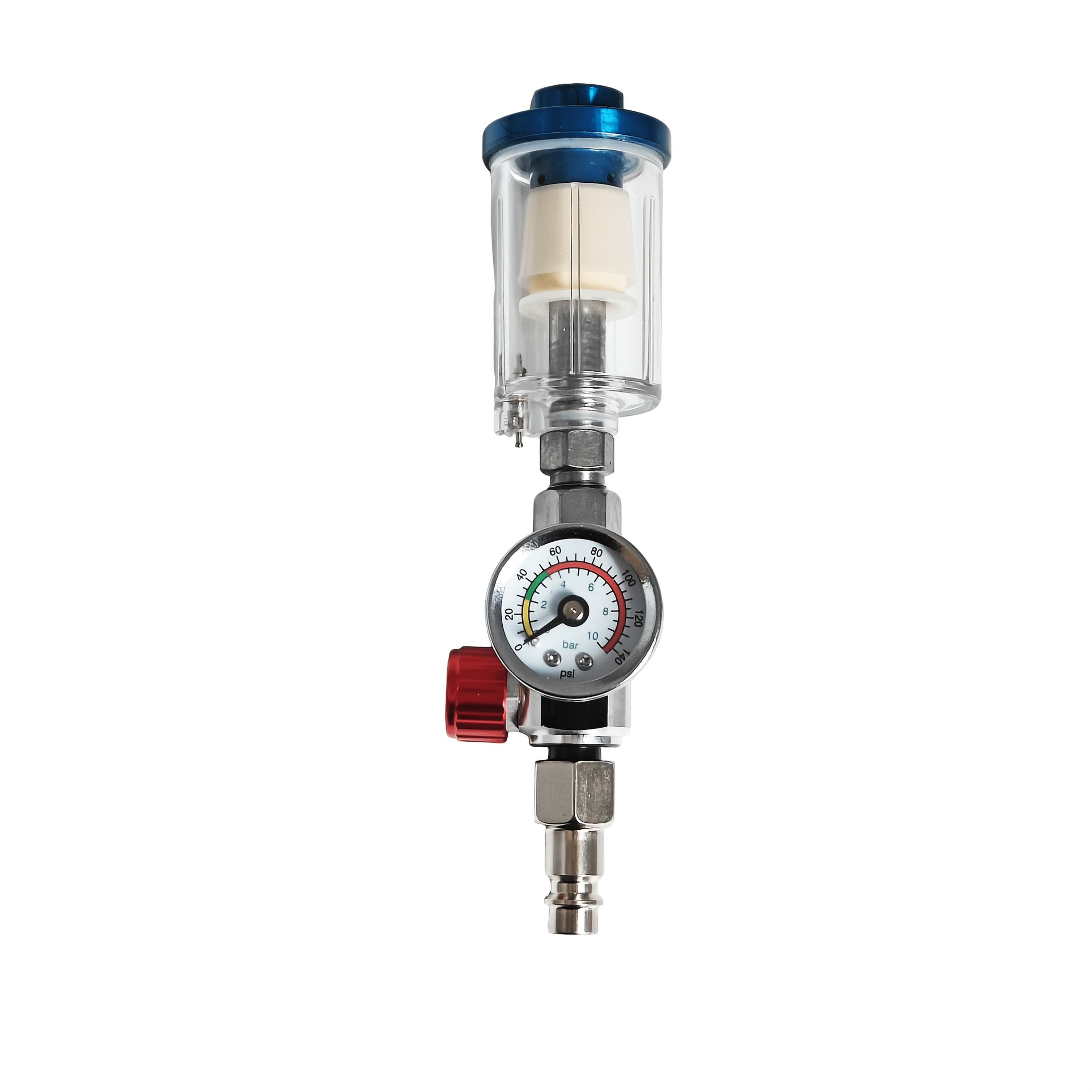 Zračni regulator za brizgalno pištolo 1/4" z merilnikom in ločevalnikom in olja, filter regulator za zračni kompresor za barvno pištolo