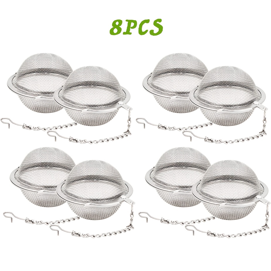 TEMU Set da 4/8 pezzi di infusori da t癡 a rete in acciaio inossidabile, filtri da t癡 ,1 pollici, porta t癡 per t癡 , diffusore per rooibos, t癡 , erbe e