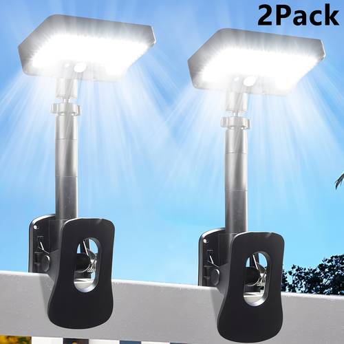 2pack ip65 outdoor solar light with two charging way clip on solar lamp with motion sensor suitable for yard fence garden and more scenes