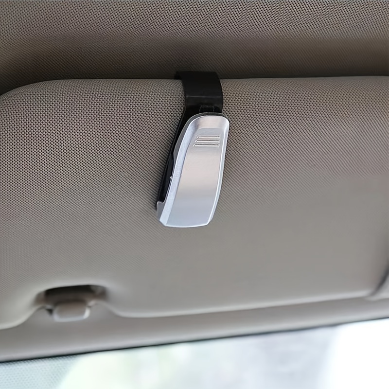 1pc Car Visor Fashion Glasses Holder Clip - ABS Resin Eyeglass Organizer for Vehicles, Black/Blue/White/Red, Secure & Stylish Interior Accessory, Visor Attachment | Stylish Car Clip | Abs Resin Clip