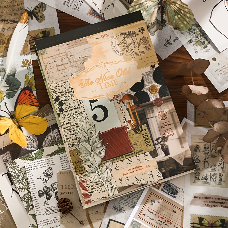 50 Sheets Precut Washi Stickers and Decorative Papers Book