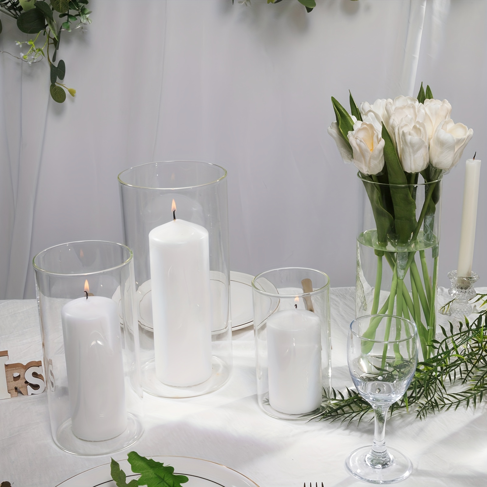 Jarrón de cerámica – Florero de piso blanco de 20 pulgadas de alto para  decoración de sala de estar, moderno jarrón minimalista delgado para  flores