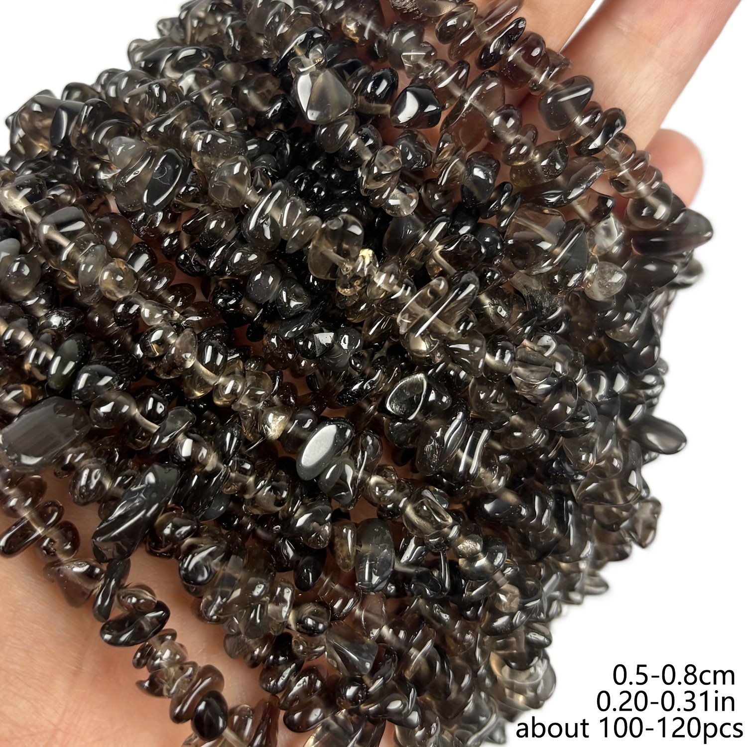 Image of 1 Strand 15 Inches Irregular Gravel Smoky Quartz Beads Natural Stone Chip Stone Beads For Jewelry Making Diy Bracelets Necklace 5-8mm