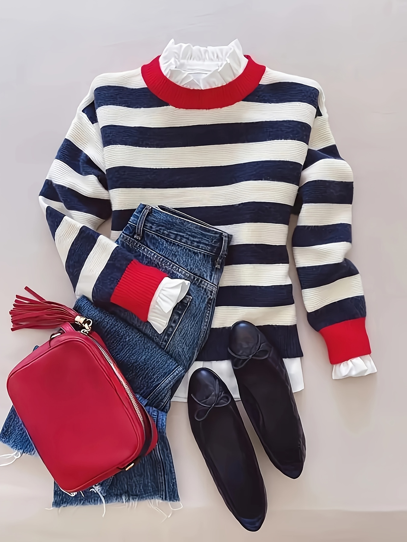 suéter feminino listras horizontais Temu Portugal