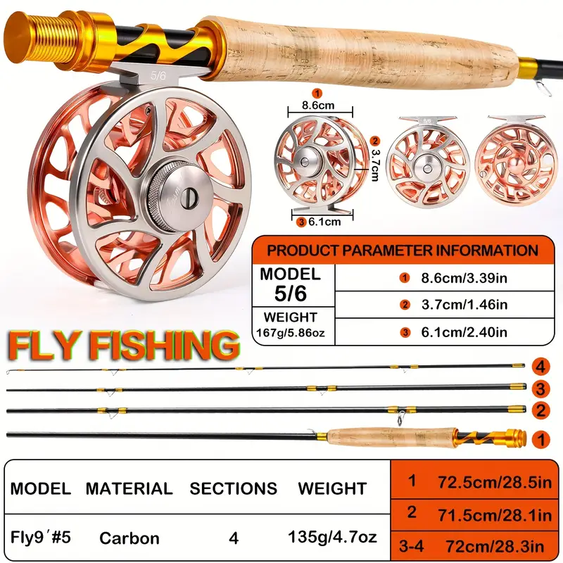 fly rod set 4 section fly fishing rod size 5 6 - Temu South Africa fly rod set 4 section fly fishing rod size 5 6 - Temu South Africa