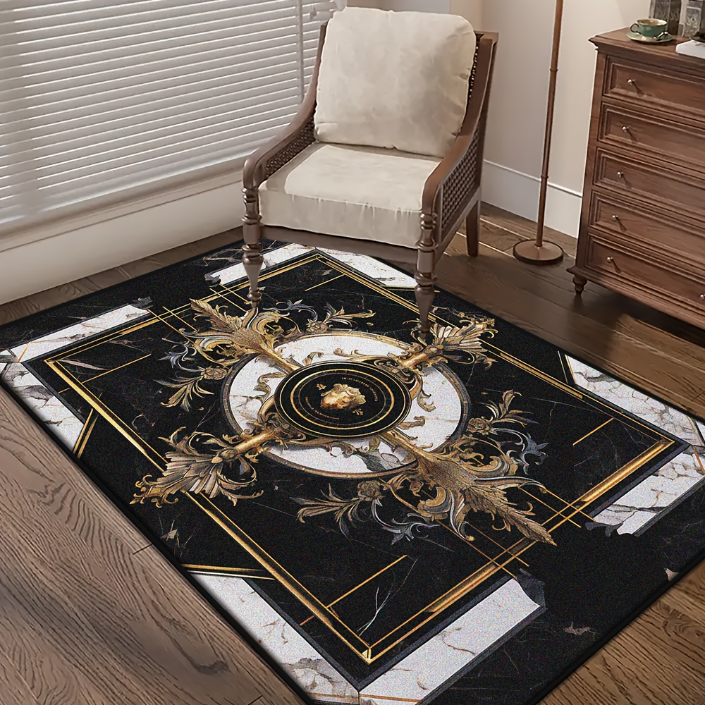 TEMU Imitation Cashmere washed Back Imitation Cashmere With Weight Of Per   Thickness 8.6mm 1pc, Christmas Decoration, Xmas, And Textured Floor Mat,
