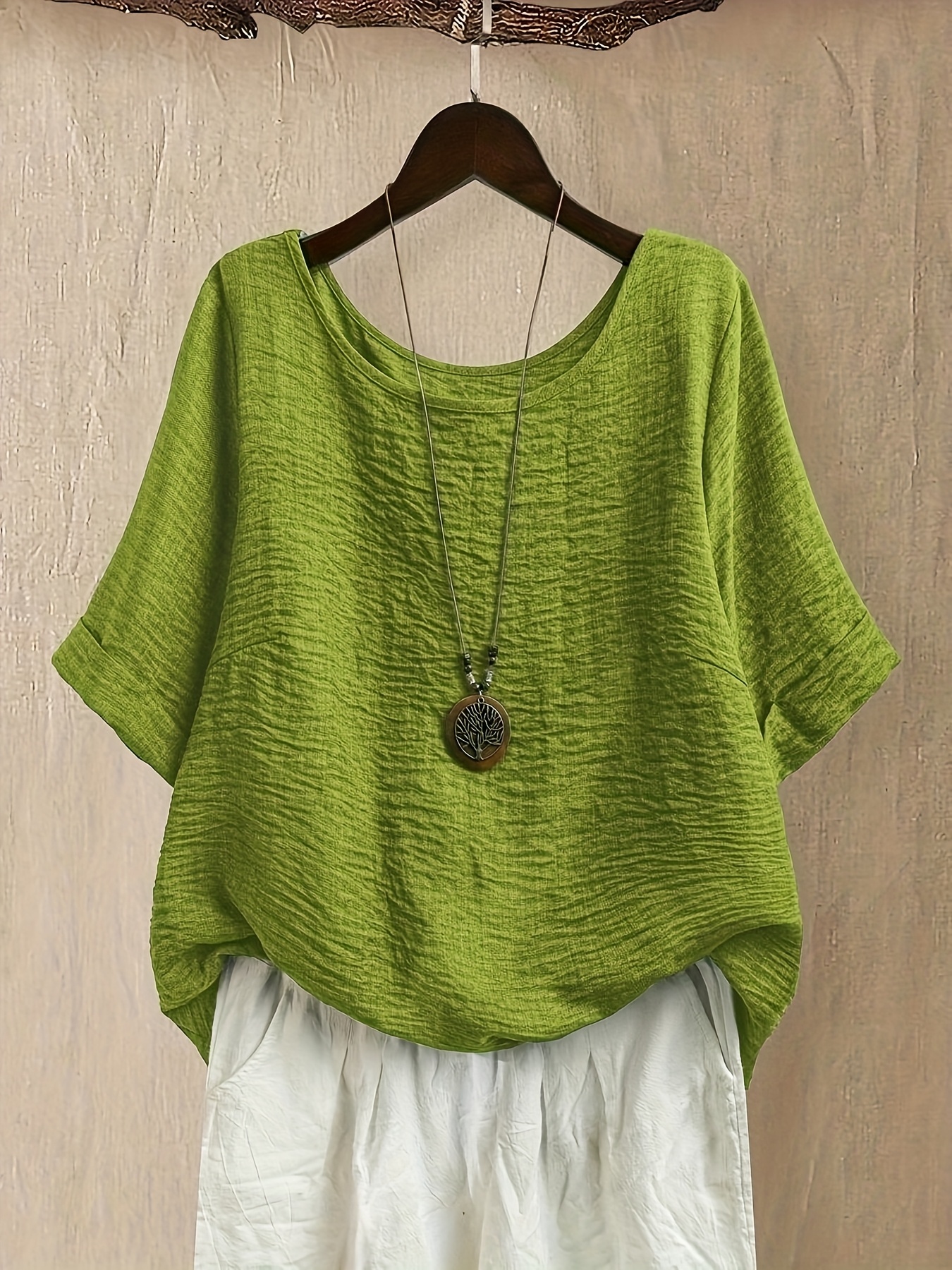plus size plus size plus size womens round neck casual daily outdoor   shirt