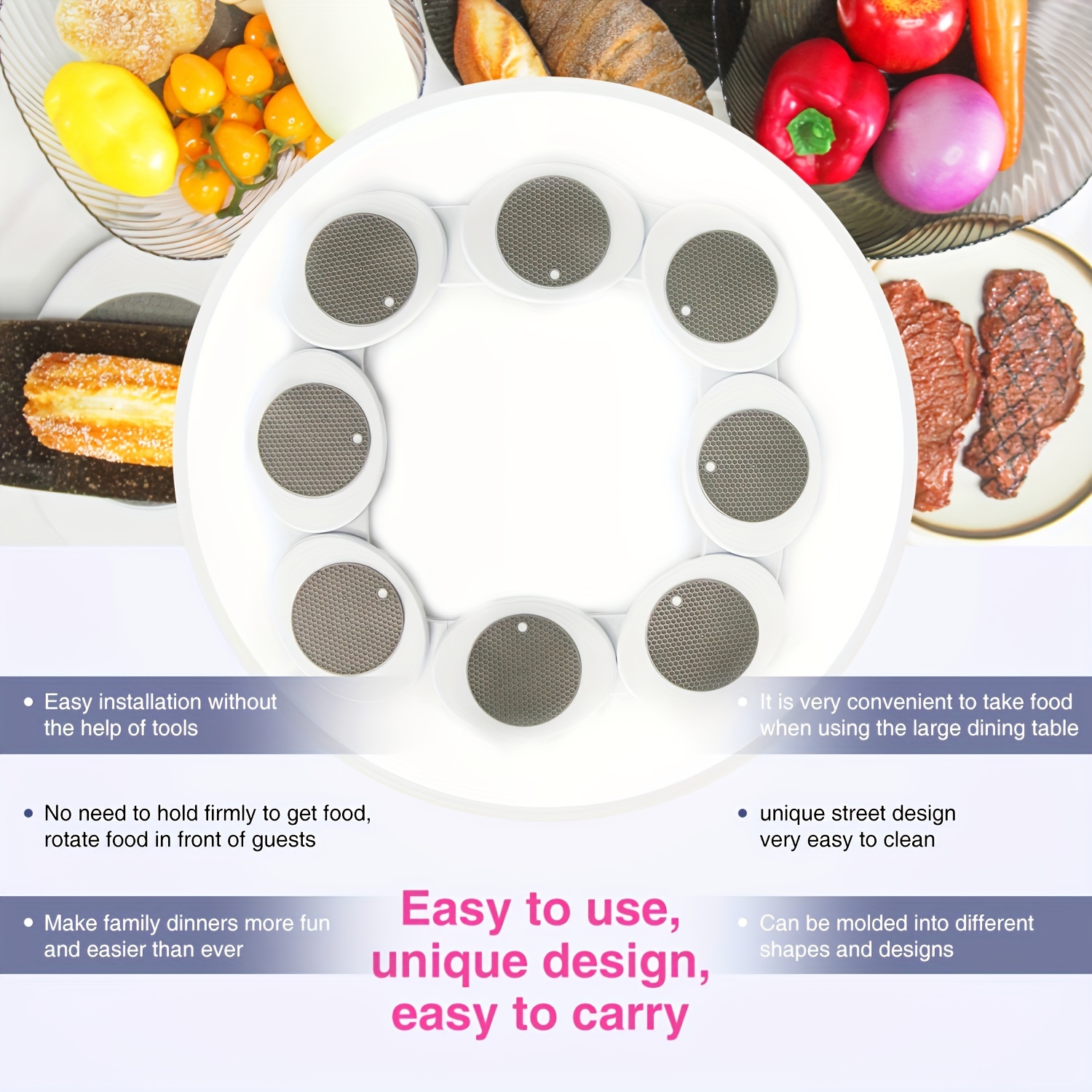 

1set·table Rotating ·portable · To And · Accessories· For Picnics··saving ·add To Dining