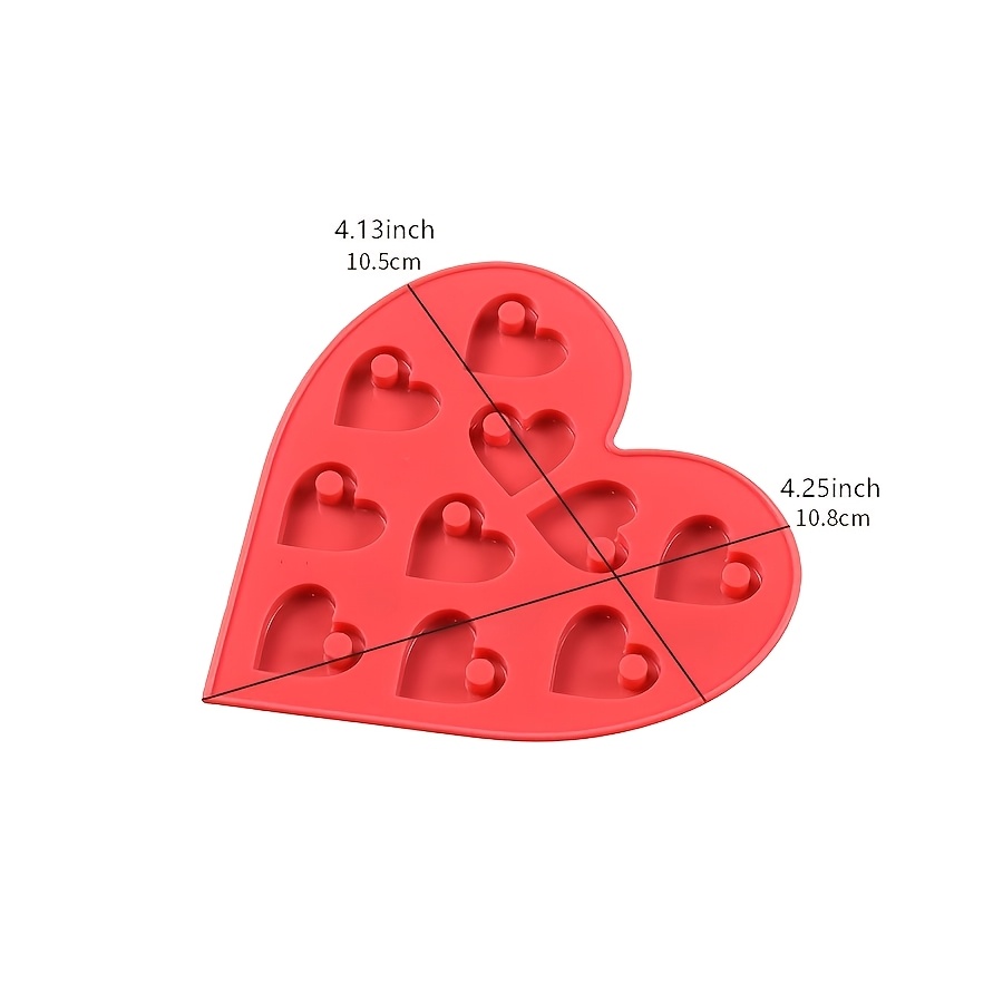 [resin Mold] 1pc/2pcs/3pcs Valentine's Day Heart-shaped Silicone Mold For And Crafting - Resin Pendant Casting Tool