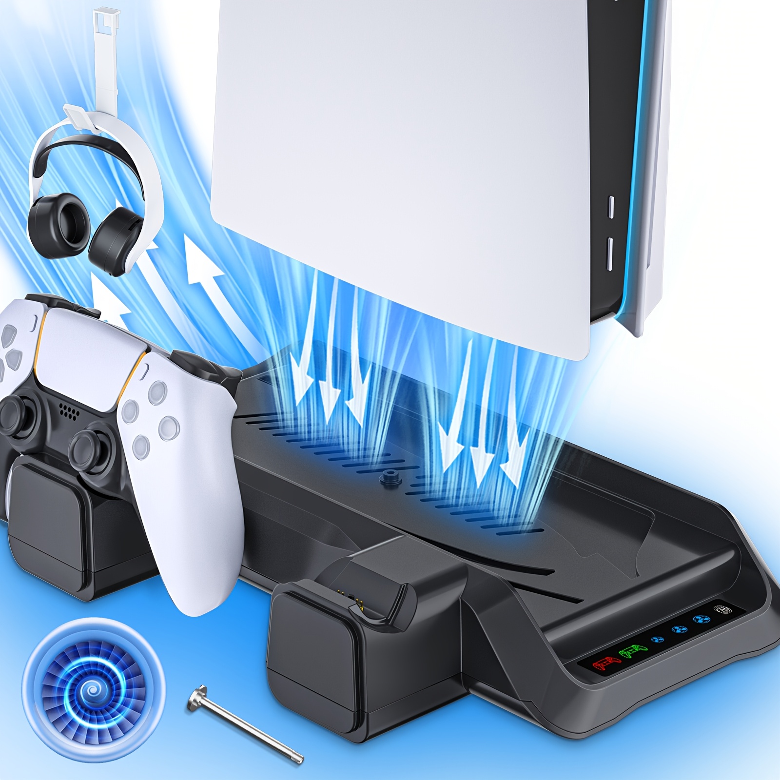 Cooling Stand for PS5 Console, Charging Stand Accessory
