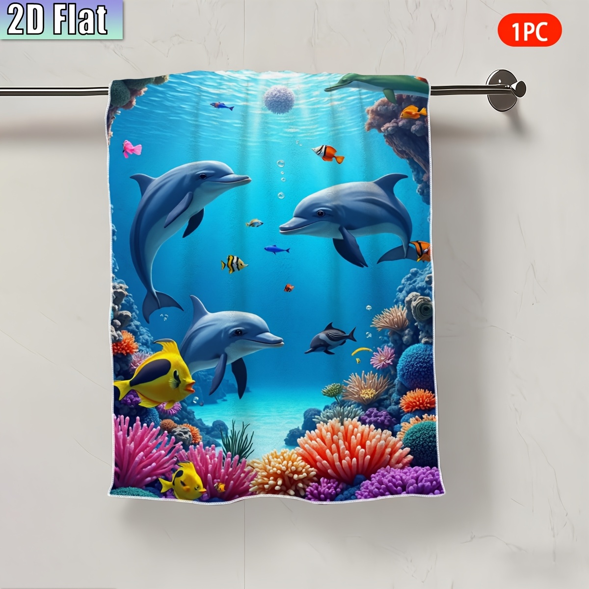 TEMU 2D Flat - 2D Flat - 2D Flat, 1 pz, Asciugamano , e Barriera , Asciugamano a Tema, Regalo per San, Decorazione , per, un Regalo per Appassionati,