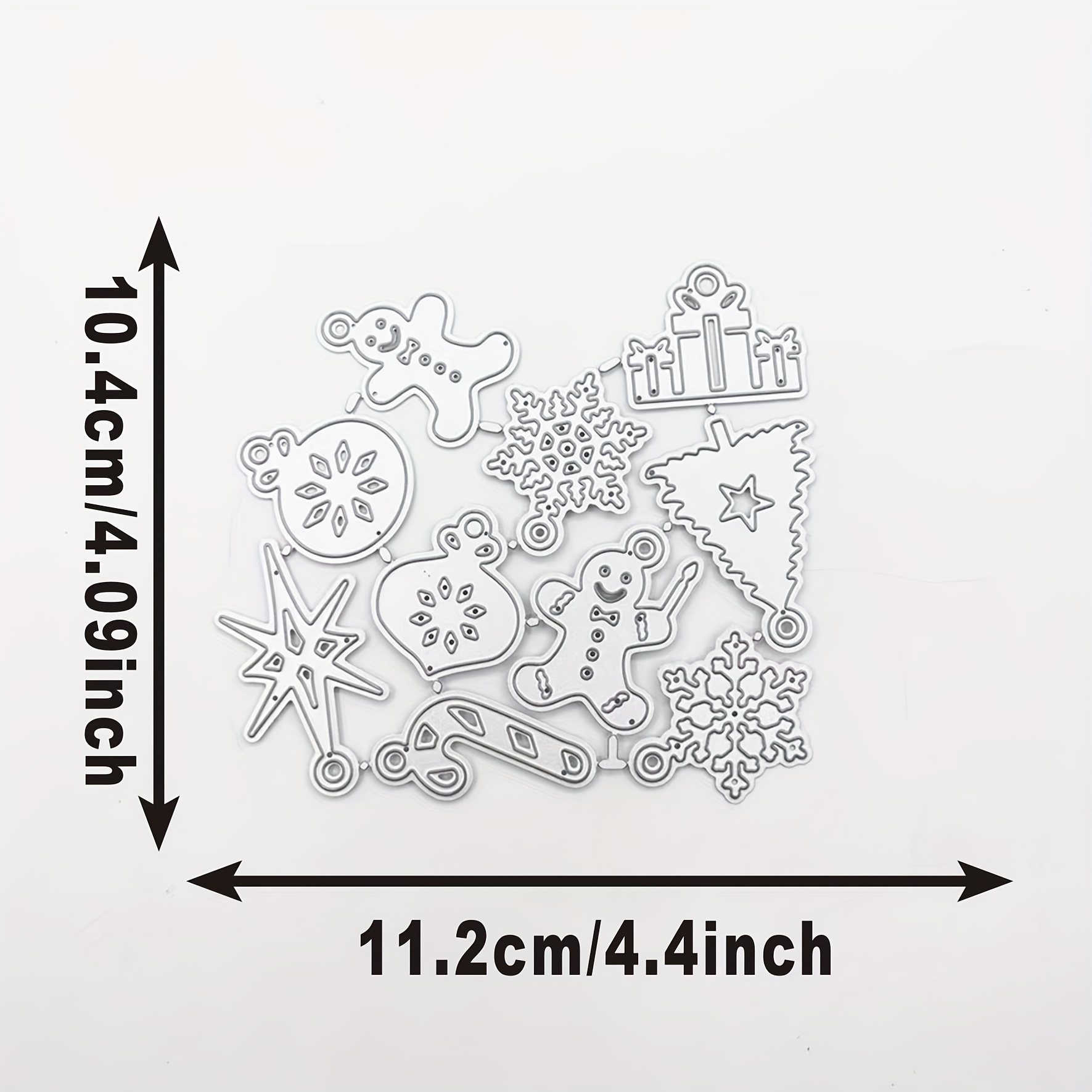 Image of Christmas Decorative Elements Frame Papercraft Embossing Cutting Template Greeting Card Diy Album Photo Album Decorative Embossing Mold Frame Lace Handmade Molds