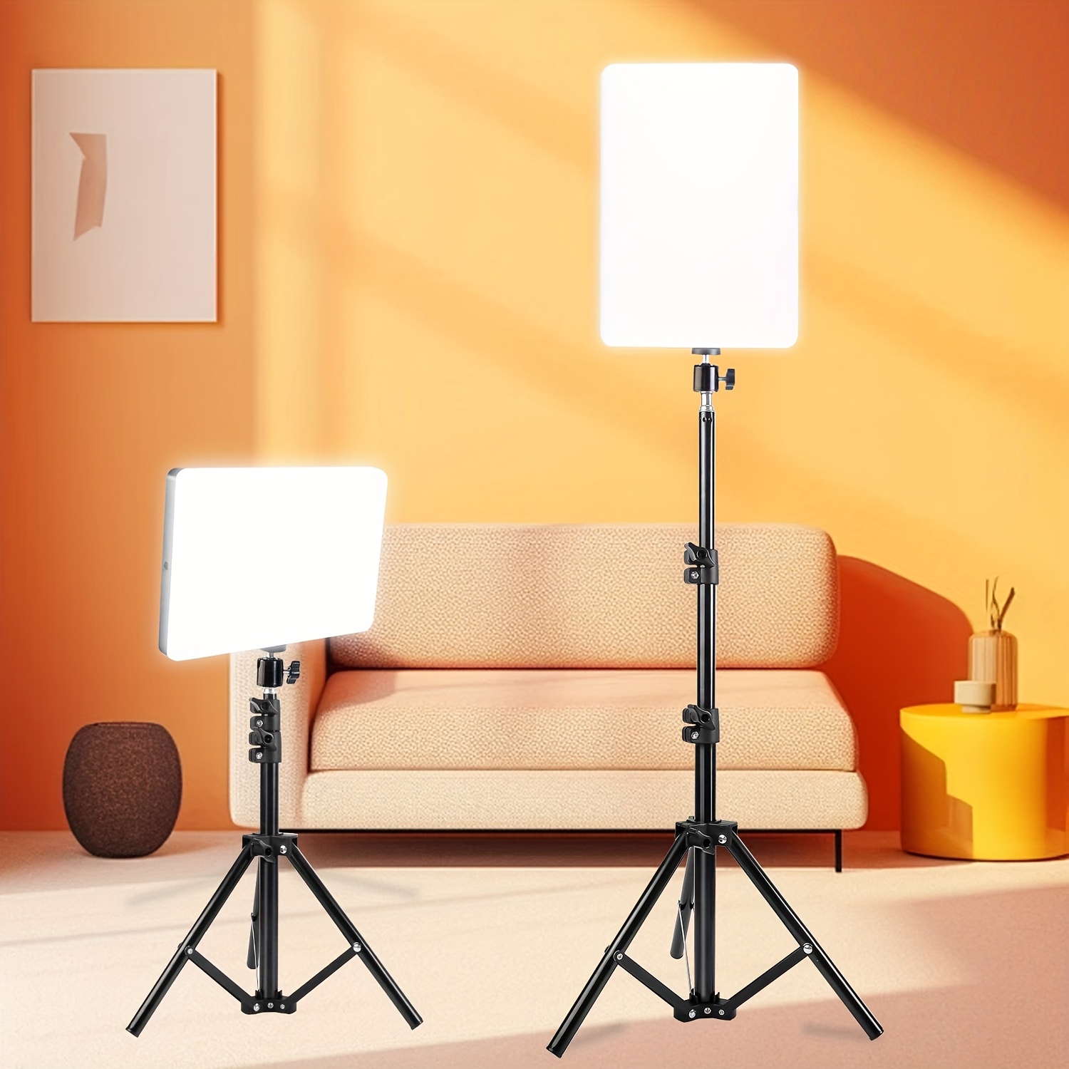 E-shop LED-Videoleuchte mit 43,3-Zoll-Stativ, verstellbare Beleuchtung für Fotostudio, geeignet für