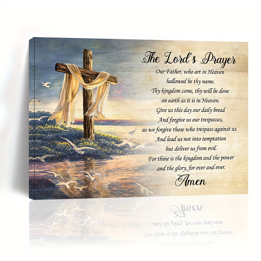 1pc wooden   canvas painting my god the   easter canvas wall decor   wall art prints with frame for living room bedroom home decoration festival gift for her him   the box 0