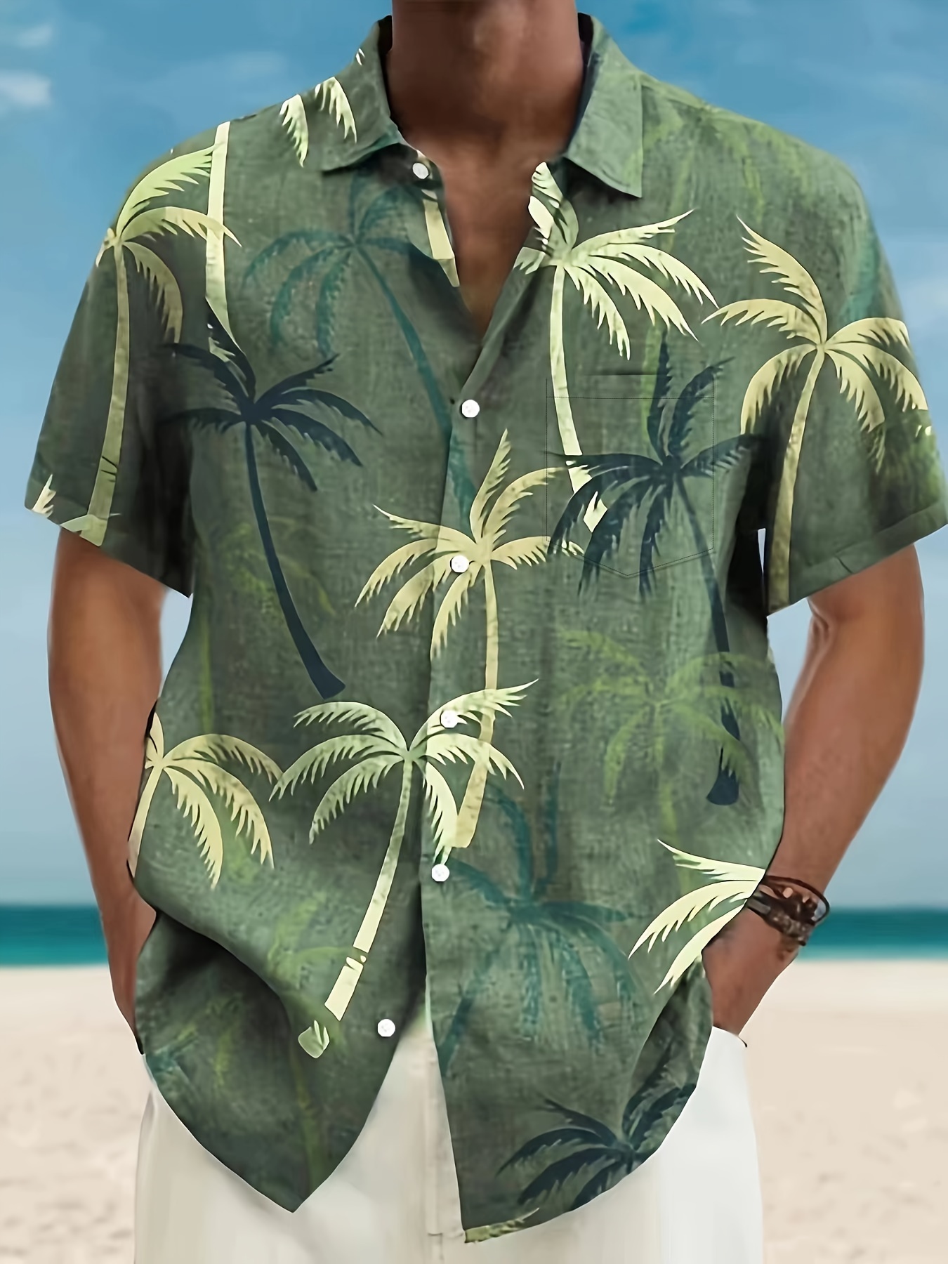 Men's store Hawaiian Shirt | AI Abstract Pattern | Men's Summer Vacation Shirt | Tropical Beach Clothing